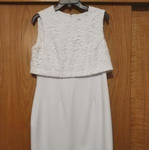 Nwot White Calvin Klein Shift Dress